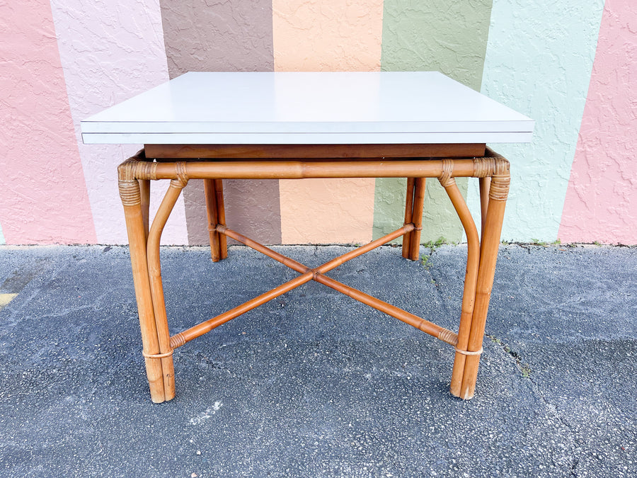 Ficks Reed Flip Top Rattan Game Table