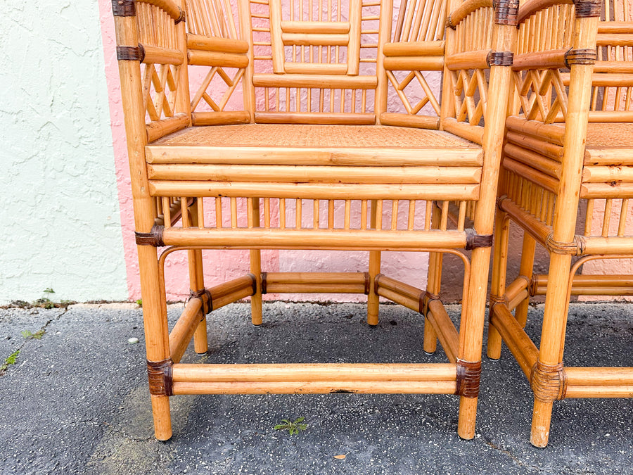 Pair of Brighton Style Rattan Chairs