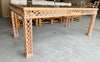 Diamond Pattern Fretwork Dining Table