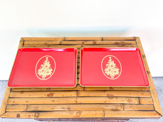 Set of Three Christmas Tree Trays