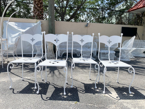 Set of Four Whimsical Patio Chairs