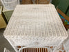 Pair of White Wicker Night Stands