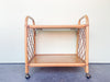 Large Rattan Lattice Cart