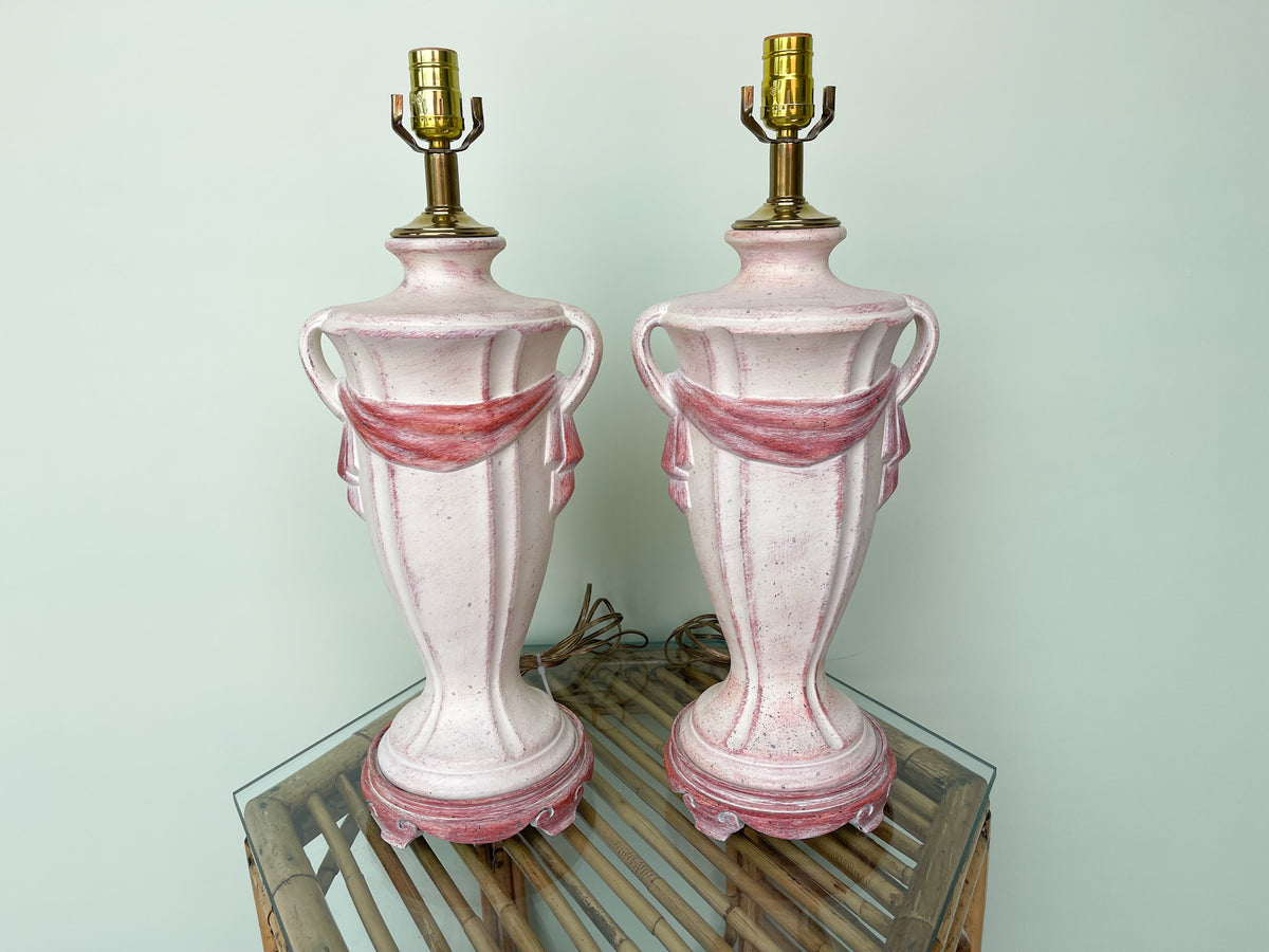 Pair of Swag Urn Lamps