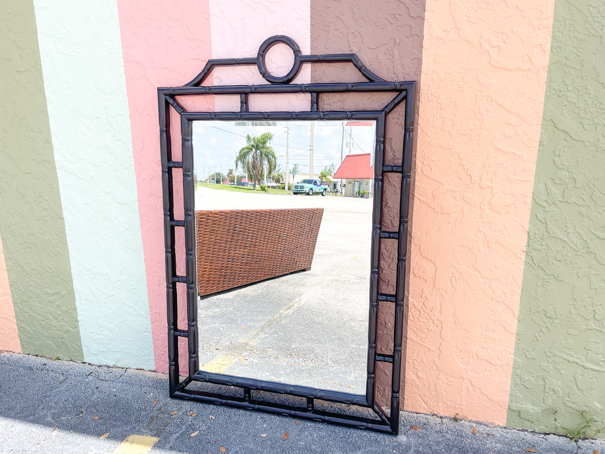Large Faux Bamboo Mirror