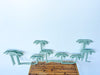 Pair of Coastal Sea Foam Palm Tree Wall Art
