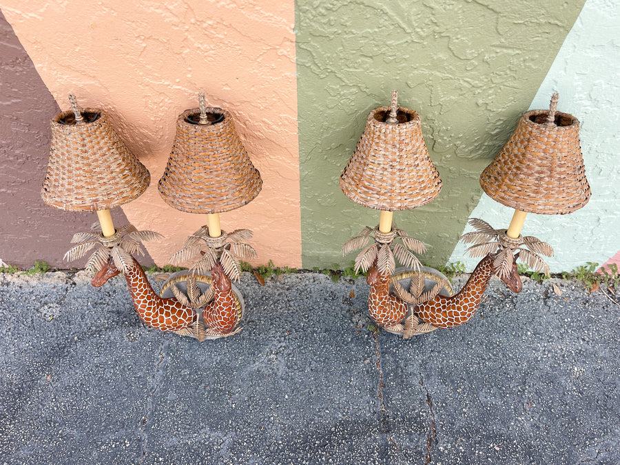 Pair of Safari Chic Giraffe Sconces