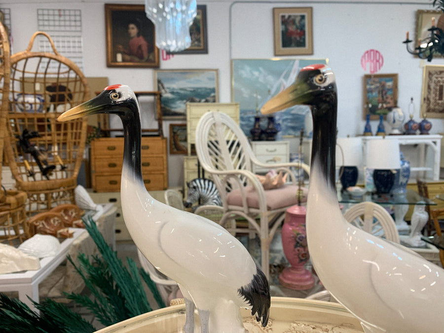 Pair of Noritake Sand Cranes
