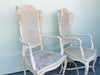 Pair of Faux Bamboo and Cane Arm Chairs