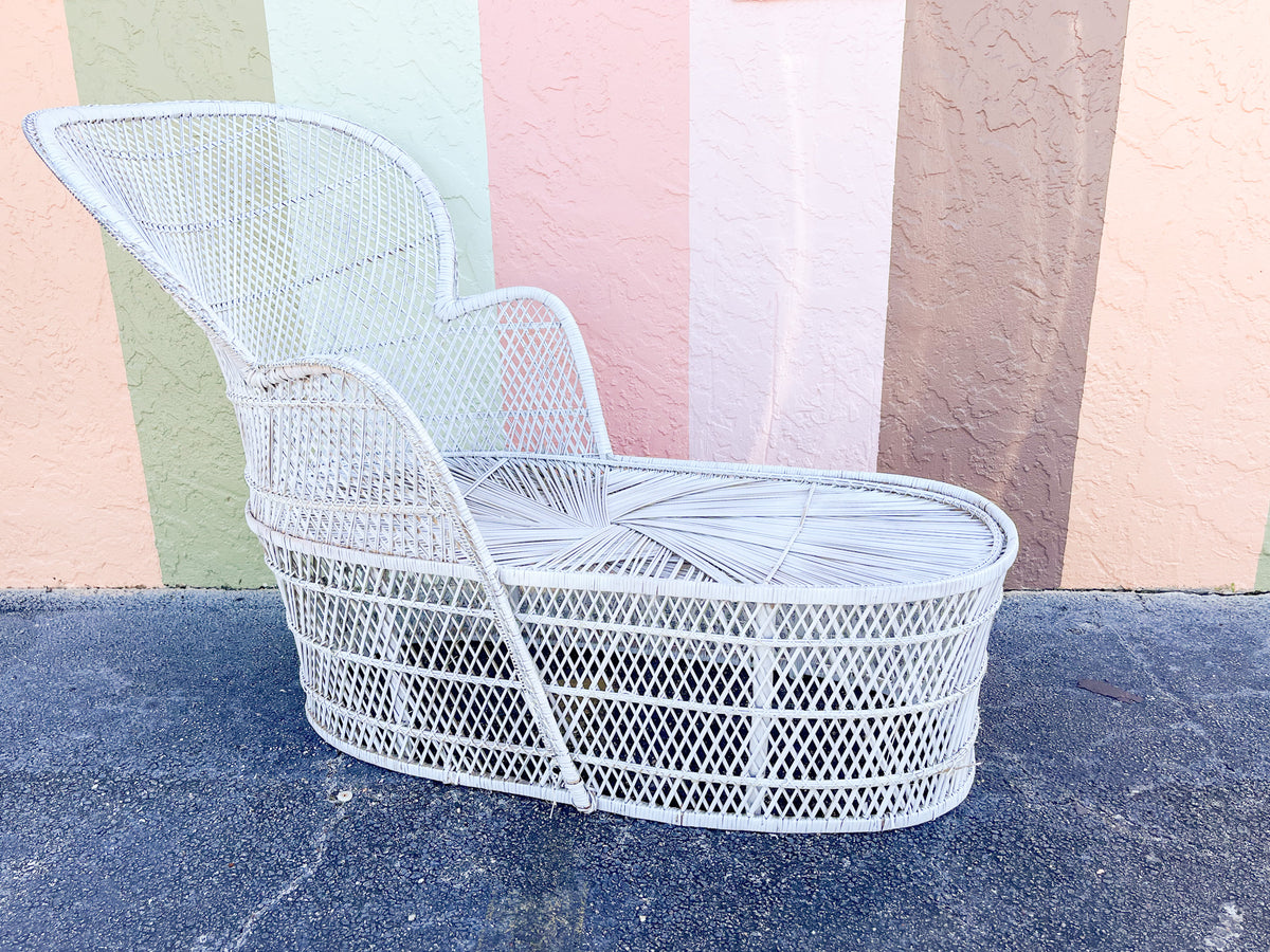 Woven Wicker Chaise