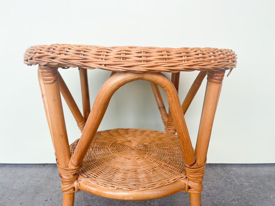 Pair of Wicker Side Tables