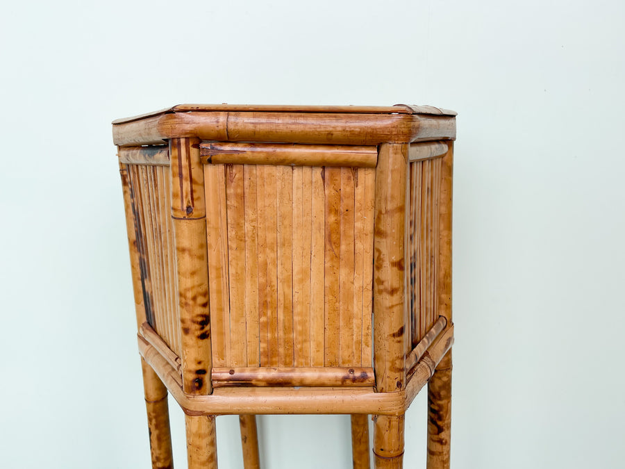 Tortoiseshell Rattan Champagne Stand