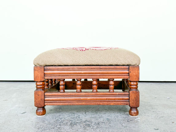 Warehouse Wednesday Sale: Hibiscus Embroidered Foot Stool
