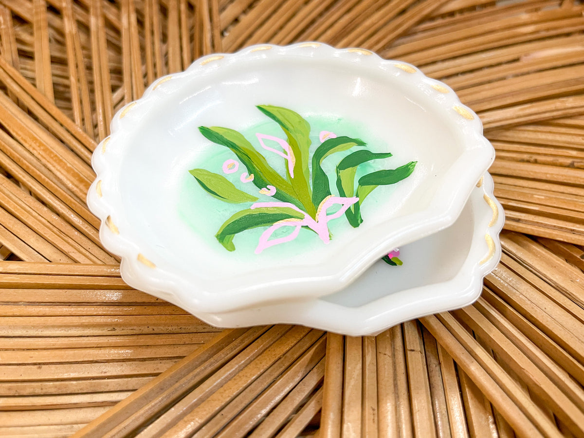 Hand Painted Sea Palm Trinket Dish by Laura Dro