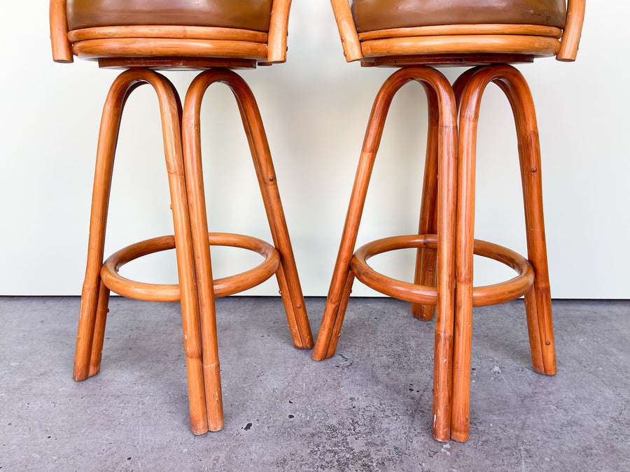 Pair of Old Florida Style Bar Stools