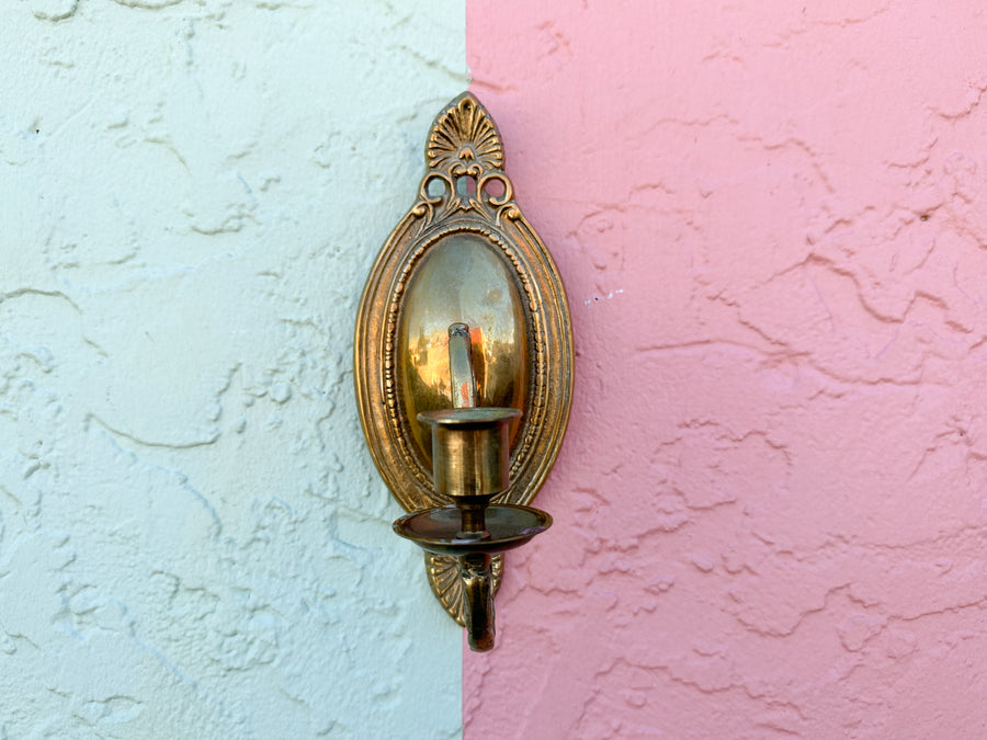 Pair of Petite Brass Wall Sconces