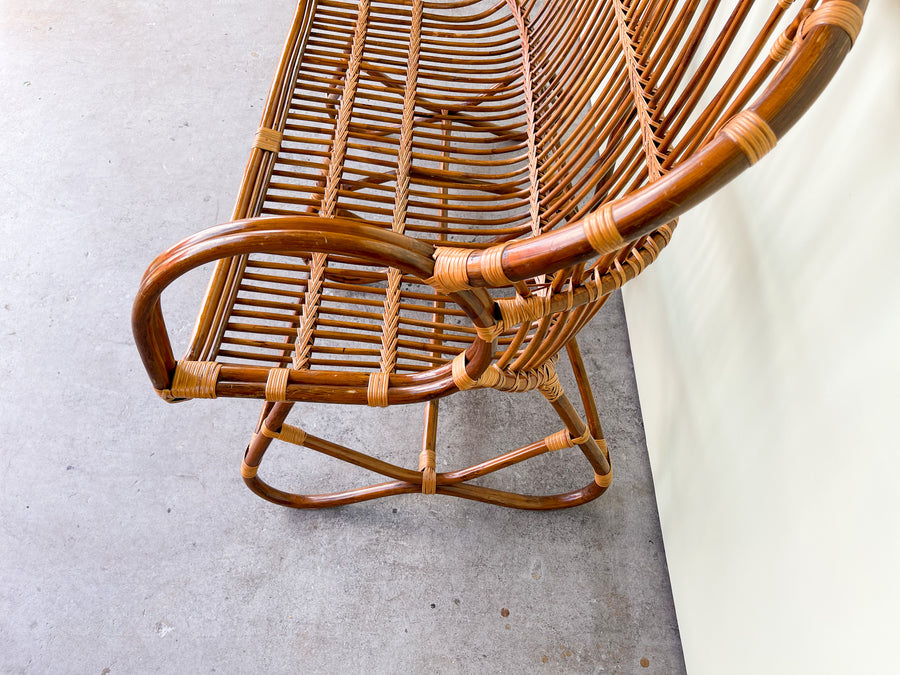 Albini Style Rattan Settee