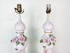 Pair of Sweet Porcelain Floral Lamps