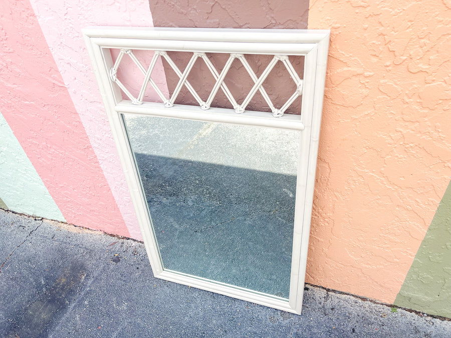 Ficks Reed Rattan Lattice Mirror