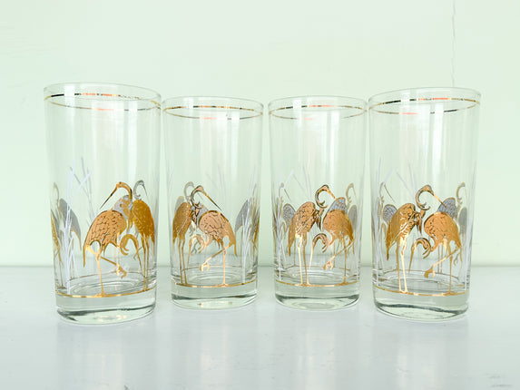 Set of Four Culver Heron Glassware