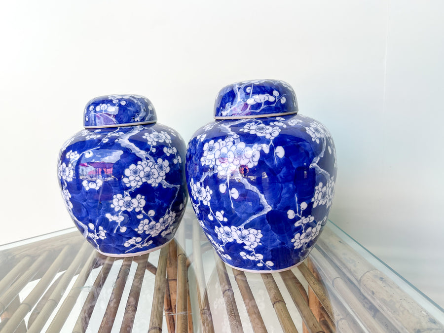 Pair of Royal Blue Ginger Jars