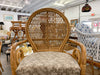 Set of Four Balloon Back Rattan Chairs and Table