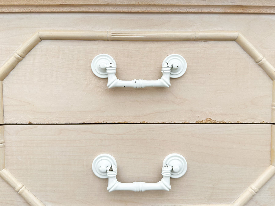 Pair of Faux Bamboo Nightstands