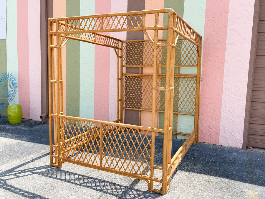 Fab Rattan Queen Canopy Bed