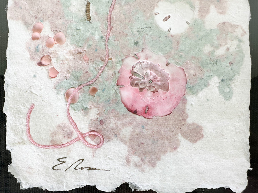 Pair of Linen and Shell Original Art
