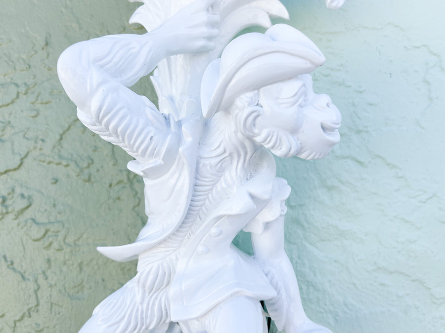 Pair of Lacquered Monkey Wall Sconces