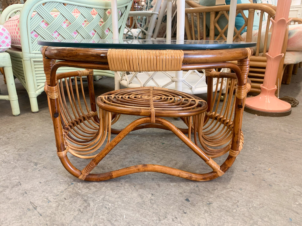 Island Chic Rattan Cocktail Table