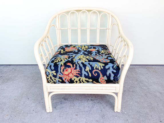 Palm Beachy Rattan Lounge Chair