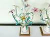 Pair of Cute Floral Tole Lamps