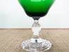 Set of Six Festive Green Glassware