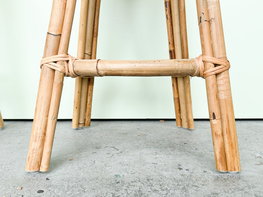 Pair of Modern Rattan Bar Stools
