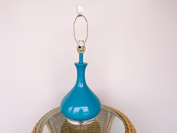Turquoise and Lucite Lamp