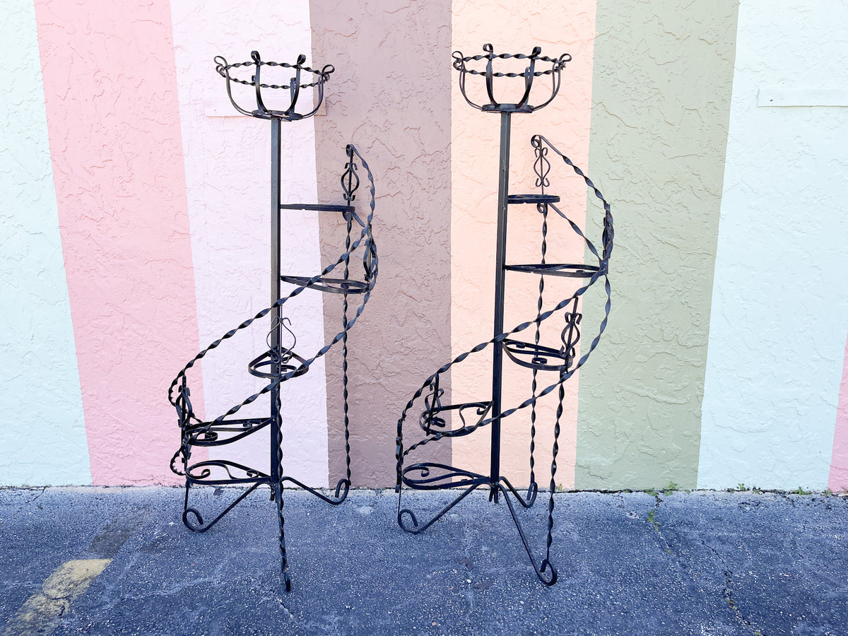 Pair of Whimsical Plant Stands