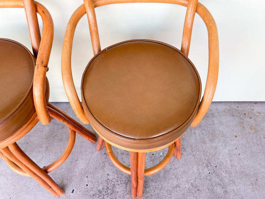 Pair of Old Florida Style Bar Stools