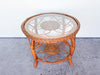 Flower Power Rattan Side Table