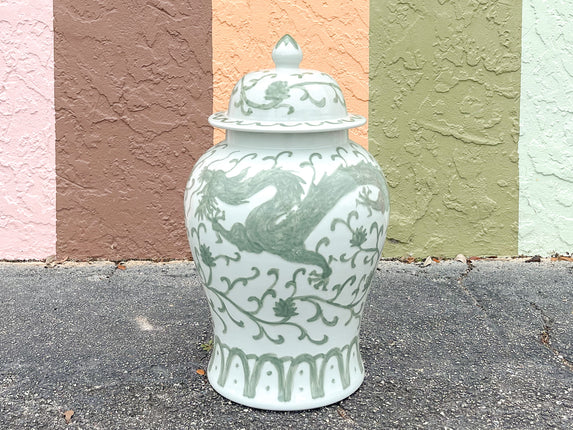 Large Seafoam Ginger Jar