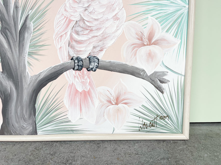 Pair of Pink Cockatoos Art
