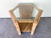 Island Style Rattan Wrapped Hexagon End Table