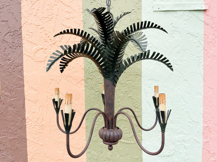 Currey and Company Palm Chandelier
