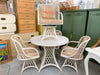 Ficks Reed Rattan Table and Swivel Chairs