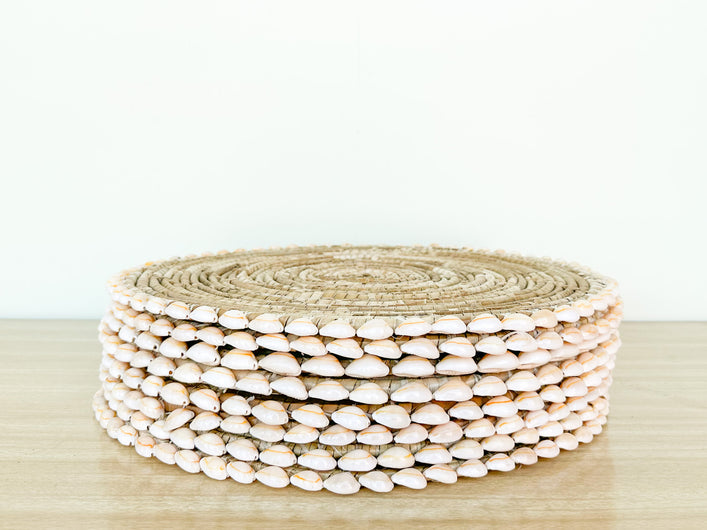 Set of Eight Cowrie Shell Placemats