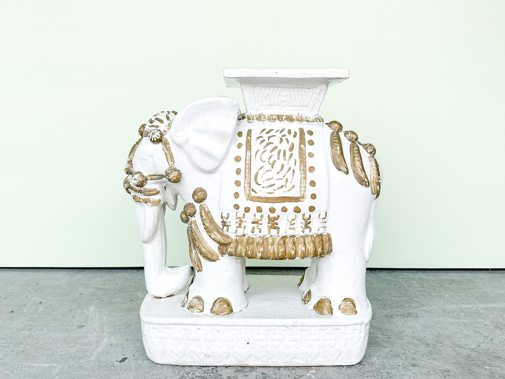 Regency Chic Elephant Garden Seat