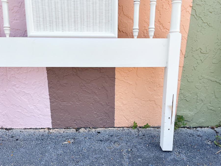 Pair of Palm Beach Chic Faux Bamboo Twin Headboards