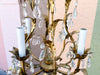 Petite Italian Gilt Chandelier with Crystals