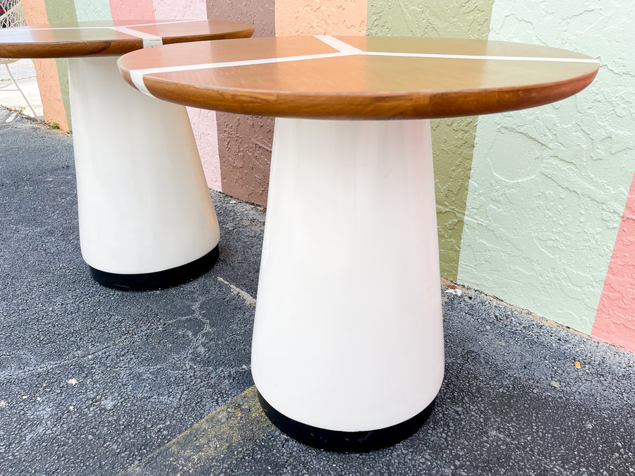Pair of Modern Peace Sign Tables