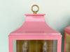 Pair of Modern Pink Pagoda Outdoor Sconces